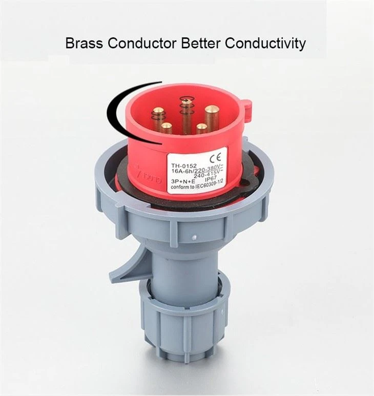 32A 4Pins Round 230V Industrial Surface Mounted Plug
